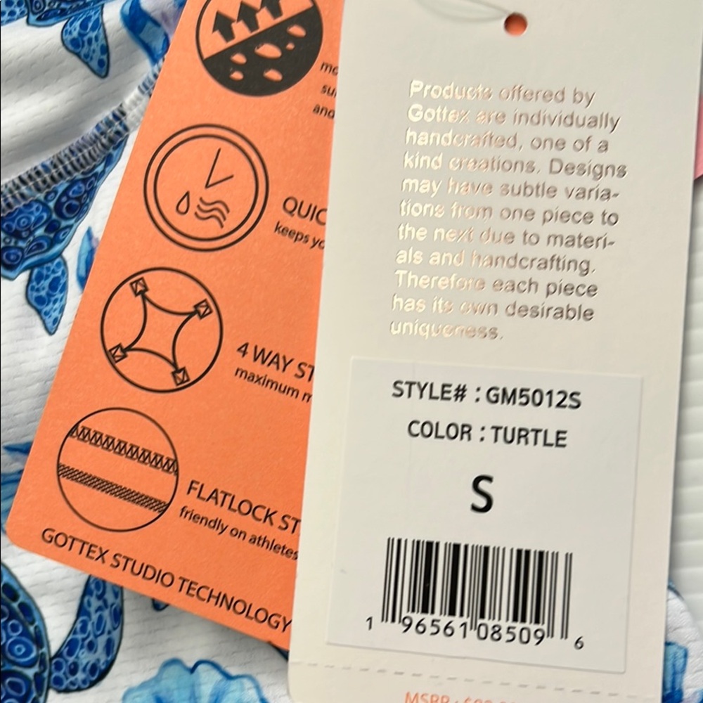 NWT Gottex Women’s Skort Blue and White Turtle Skirt Resort Wear Size Small - Picture 4 of 5
